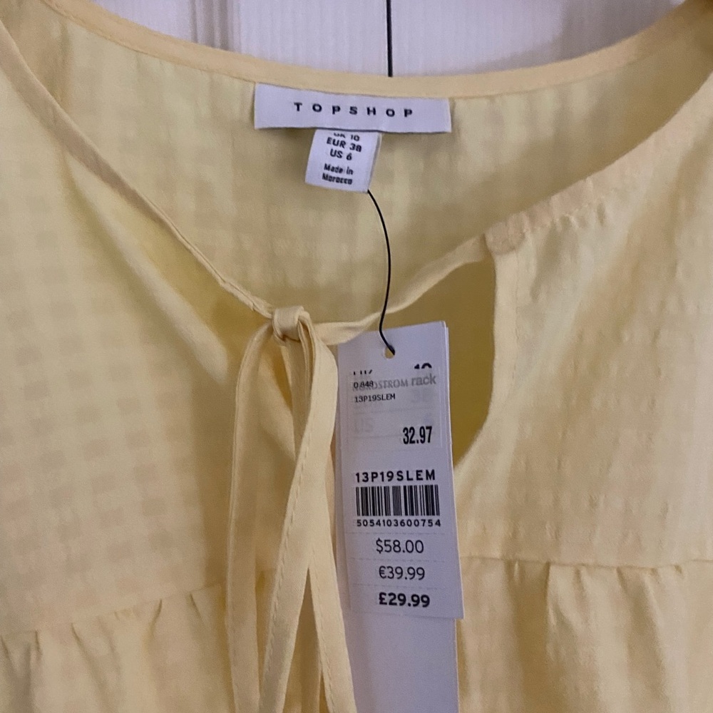 Topshop Light Yellow Blouse